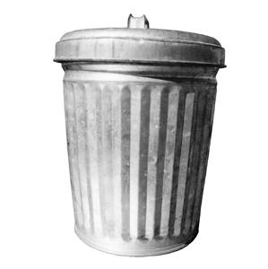 Corbeille à déchets en métal galvanisé faite à la main, tendance, écologique, portable, pour intérieur et extérieur, panier de rangement rond de haute qualité - Product Image 1