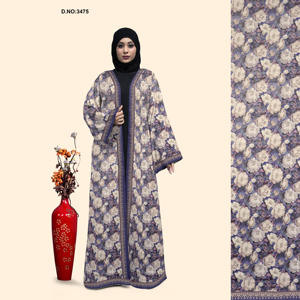 Abaya longue moderne et élégante de qualité supérieure, style shrug, ouverture frontale, idéale pour les soirées et les occasions formelles, disponible en gros. - Product Image 3