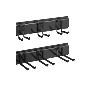 Système de rangement mural double pour garage, crochets robustes, rail de rangement en acier, organisateur d'outils, économiseur d'espace, support de rangement pour garage GAPGAR003 - Product Image 1