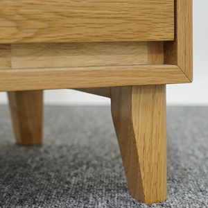 Mesa de Noche de Madera de Caucho con 2 Cajones para Dormitorio, Soporte OEM/ODM, Venta al por Mayor, Muebles de Fábrica de Vietnam - Product Image 6