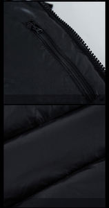 Veste d'hiver matelassée pour homme, design personnalisé OEM, coupe ample, épaisse, avec fermeture éclair et capuche. - Product Image 6