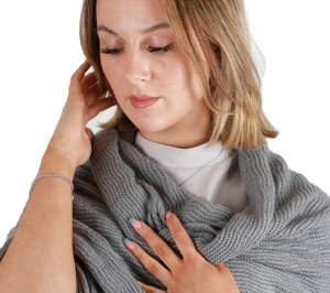 Stylish <b>Women's</b> Short Soft Warm Lightweight Durable Winter Snood Cashmere Pashmina Shawl Fashionable Plain Rib Knit <b>Scarf</b> Solid - Product Image 6