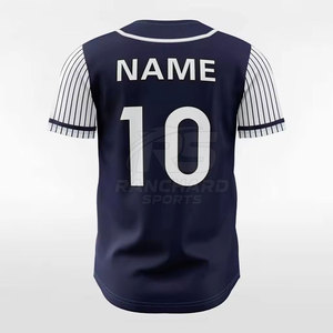 Classic Baseball Jersey Mens Button <b>Down</b> Sportswear Lightweight Athletic Training Uniform Mens Baseball Jersey - Product Image 2