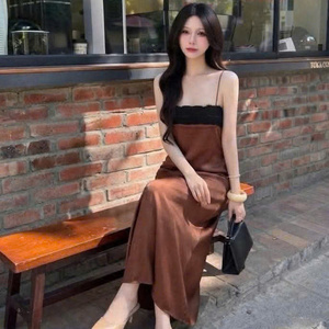 ชุดเดรสผ้าซาตินลูกไม้จีบระบายเอวธรรมชาติทรงเข้ารูปแบบไร้สายผ้าชีฟองลำลองซักได้ราคาโรงงานรับสั่งทำ - Product Image 6