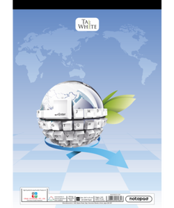 Cuaderno promocional personalizado para regalos corporativos, blanco y amarillo, para uso escolar y de oficina, a precio mayorista. - Product Image 3