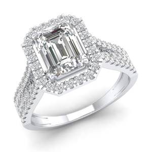 Bague de promesse de mariage REYES minimaliste en or massif 14 carats avec moissanite certifiée GRA pour femme, cadeau d'anniversaire parfait, bijoux - Product Image 2