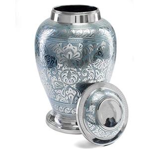 Urne funéraire en laiton doré et nacre pour adulte, urnes funéraires en métal pour cendres, fournisseur et grossiste funéraire - Product Image 5