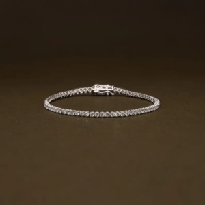 Pulsera de Diamantes Cultivados en Laboratorio, Corte Brillante Redondo de 5 Puntas, de Lujo, para Mujer, Certificada por IGI, Oro de 14K, Elegante, para Bodas y Fiestas - Product Image 1