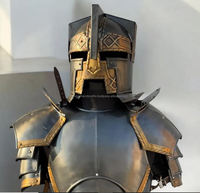 Moria Dwarf Dwarven Steel Knight Armor Suit Armor de cuerpo completo con Cuirass Pauldrons Brazers Greaves Helmet- Cosplay Cuerpo completo