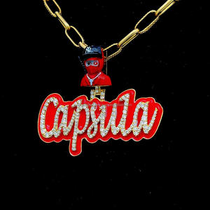 Colgante de Hip Hop de Plata de Ley 925 con moissanita y esmalte rojo de diamante Diseño de letra helada personalizado Chapado en oro para fiestas - Product Image 4