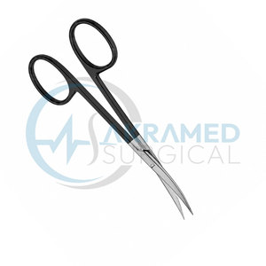 Ciseaux de tenotomie Super Cut Stevens 4,5 pouces, courbés, micro-dentelés, manche noir, acier inoxydable, instrument chirurgical CE ISO - Product Image 5