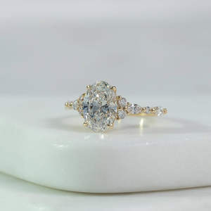 IGI/GIA Lab Grown Cut Diamond Vintage 14K Anillo de boda/compromiso amarillo Unisex Oro blanco fino para fiesta de aniversario-Worthy - Product Image 1