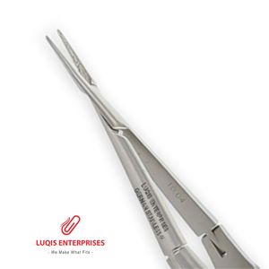 Porte-aiguilles micro à double action, manche rond, surface diamantée, instrument chirurgical en acier inoxydable, outil réutilisable - Product Image 2