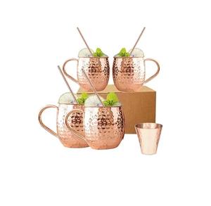 Taza de Cerveza de Cobre y Acero Inoxidable Plateado Hecha a Mano, con Diseño Martillado, para Bebidas Frías y Cerveza - Product Image 6