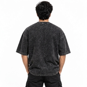 Camisetas de algodón suave con estampado personalizado, estilo moderno y relajado, para hombre, estilo oversized, con efecto acid wash, para uso diario, cómodas. - Product Image 5