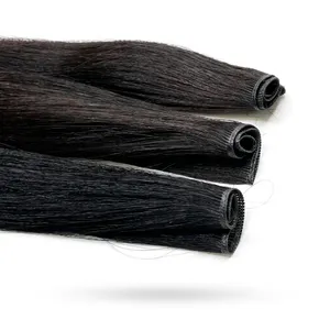 ผมแท้ธรรมชาติสีดำตรงจากอินเดีย แบบ Remy Hair  ฐานไหม  ถักสองชั้น  ความหนาแน่น 100% - Product Image 1