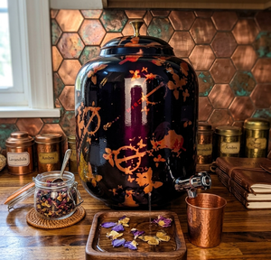 Handmade Copper Water <b>Dispenser</b> Dotted Honey Diamond Design Cold Outdoor Application Stand Water Tank for Household Hotel Use - Product Image 4