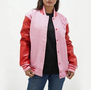 2026 Winter Women Wool Varsity Jackets Wholesale Knitted Linen Sleeve Chenille Embroidery Custom Color Plus - Product Image 2