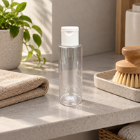 Bouteille transparente en PET de 50 ml pour la maison |   Conteneur en plastique vide avec couvercle à rabat pour produits de nettoyage, soins personnels, stockage