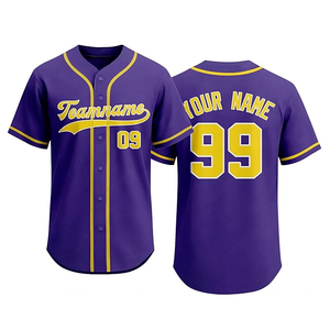 Custom Made Gradient Color Men's Personalized Team Name Player Name & Number 100% Polyester Short Sleeve <b>Baseball</b> Jersey For Men - Product Image 6