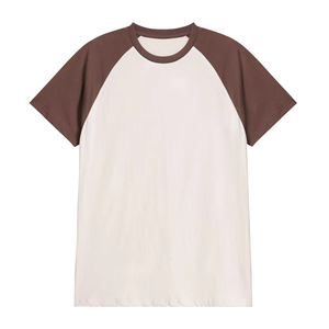 Men's 100% Cotton <b>Raglan</b> Sleeve <b>T</b>-<b>Shirt</b> O-Neck Short Sleeve Casual Blank Solid Color Jersey Knitted Regular Fit - Product Image 2