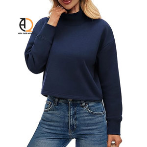 Sudadera corta de lana para mujer, top informal a la moda - Product Image 2
