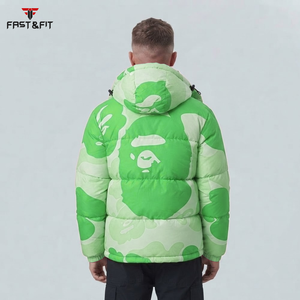 2026 <b>Cheap</b> Price Lightweight Canvas Stand Collar Waterproof Reversible <b>Puffer</b> <b>Jacket</b> Front Customizable Winter Hoodie for Sale - Product Image 5