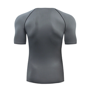 Men Compression T Shirt Quick Dry Gym Fitness <b>Base</b> <b>Layer</b> Sports Running Training Athletic <b>Short</b> <b>Sleeve</b> Shirt OEM Available - Product Image 2
