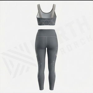 ชุดออกกำลังกายพรีเมียม เสื้อชั้นในกีฬาแบบกำหนดสีได้ กางเกงโยคะแบบรัดรูป กางเกงวิ่งสำหรับฝึกซ้อม ขายส่งเสื้อผ้ากีฬา - Product Image 2