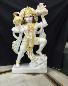 Beautiful Marble Handmade Idol Hanuman Murti - Product Image 3