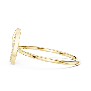 Anillo de Diamantes Chapado en Oro Amarillo, Anillo Abierto con Corte Geométrico Redondo, Anillo de Eternidad para Mujer, Regalo de Boda - Product Image 3