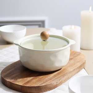 High Demands Large Luxury Wooden Bowl With Lid Handmade Eco-Friendly Wedding Dinnerware Polished Stocked Home Low Price - Product Image 1
