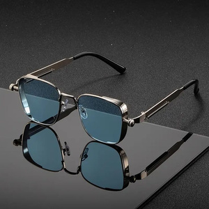 <b>Trendy</b> Metal Oval <b>Sunglasses</b> for Men and Women UV Protection Fashion Shades - Product Image 4
