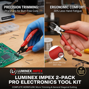 LUMINEX IMPEX LUB=113 <b>Long</b> <b>Nose</b> Stainless Steel Lightweight Smooth Work Jewelry Making Polishing Pliers - Product Image 6