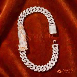 Pulsera de eslabones cubanos clásica en oro rosa con moissanita, cadena fina, joyería de moda para uso diario, estilo Miami Chicago, regalo. - Product Image 1
