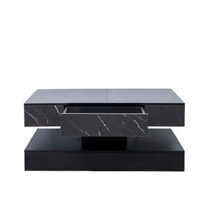 Tavolino da Caffè LED Alto 43 cm con Luci LED, Arredamento Moderno per Soggiorno, Grande Tavolo da Salotto per Casa - Product Image 6