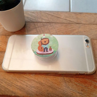 Support de téléphone personnalisé CALA en forme d'animal mignon avec support adhésif flexible en acier au carbone et design amusant pour une prise en main facile 50-65mm