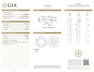 Diamante Natural Suelto con Certificación GIA, Corte Redondo, Color F, Claridad VVS1, 1.00 Ct, Pulido EX y Simetría, para Joyería - Product Image 2