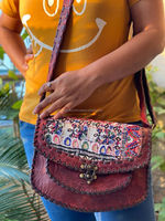 Ins — sac à main gitane en cuir, style indien, sacoche à bandoulière, Banjara Boho, sacs de travail Patch