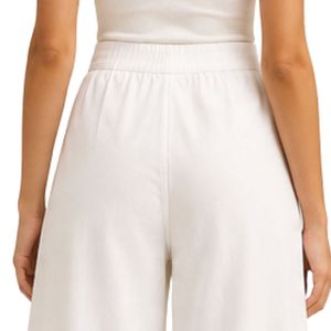 White Wide Leg Embroidered Palazzo Pants For Women Colorful Floral Cutwork High Waist Cotton Casual <b>Trousers</b> Custom OEM Apparel - Product Image 6