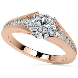 Anillo de Compromiso de Lujo con Diamante Cultivado en Laboratorio, Diseño Catedral, 18k/20k, Certificado IGI, para Mujer, Aniversario, Boda, Fiesta - Product Image 2