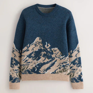 Pull en maille à col rond pour homme, coupe ajustée moderne, manches longues, tissu extensible doux, coupe confortable pour un usage décontracté ou professionnel - Product Image 1