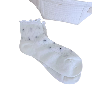 Calcetines de Algodón/Fibra de Bambú para Mujer, Estilo Casual de Verano, a Media Pantorrilla, Transpirables, Suaves, Antideslizantes, con Logotipo Personalizado Bordado - Product Image 5