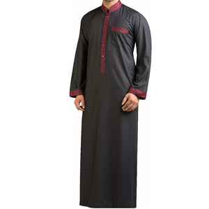Jubba sur mesure à col boutonné, coupe confortable et décontractée, style unique, occasions spéciales, style koweïtien, Thobe pour homme - Product Image 1