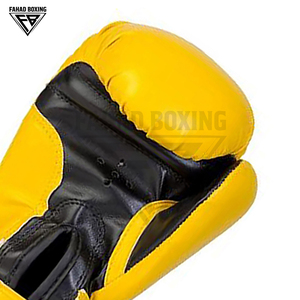 Guantes de Boxeo de Piel de Alta Calidad, Color Negro y Amarillo, Diseño Moderno, Protección para las Manos, Color Blanco con Nervaduras Azules, Buen Vendedor - Product Image 6