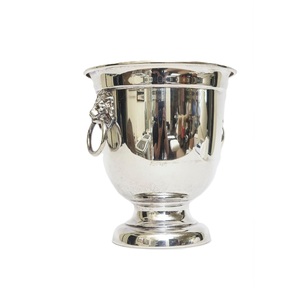 Seau à glace en aluminium moulé à double paroi pour bar et bouteilles de vin, seau à champagne en métal avec poignée en anneau et base - Product Image 2