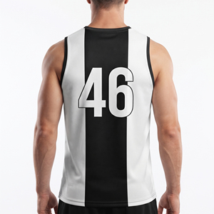 Wholesale Men Netball Jersey Custom Sports Men's V-Neck Netball Jersey Sleeveless 100% Polyester Netball Jerseys - Product Image 2