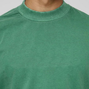 เสื้อยืดผู้ชายสีเขียว สไตล์สตรีทแฟชั่น คอกลม แขนสั้น ทรงหลวม ผ้าฝ้าย 100%  แบบทางการ ป้องกันขนร่วง - Product Image 3
