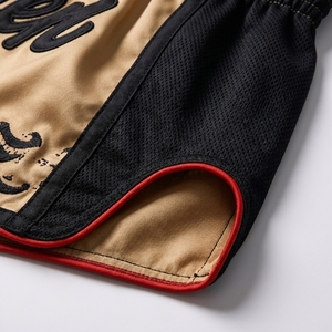 Pantalones Cortos de Muay Thai Personalizados para Hombre, Satén Premium Transpirable, Poliéster/Algodón, Ropa de Entrenamiento de Kickboxing, Ligeros y Deportivos - Product Image 5