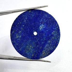 Cadran de montre en pierre précieuse lapis-lazuli bleu profond, 32 mm x 1,50 mm, rond, personnalisé - Product Image 2